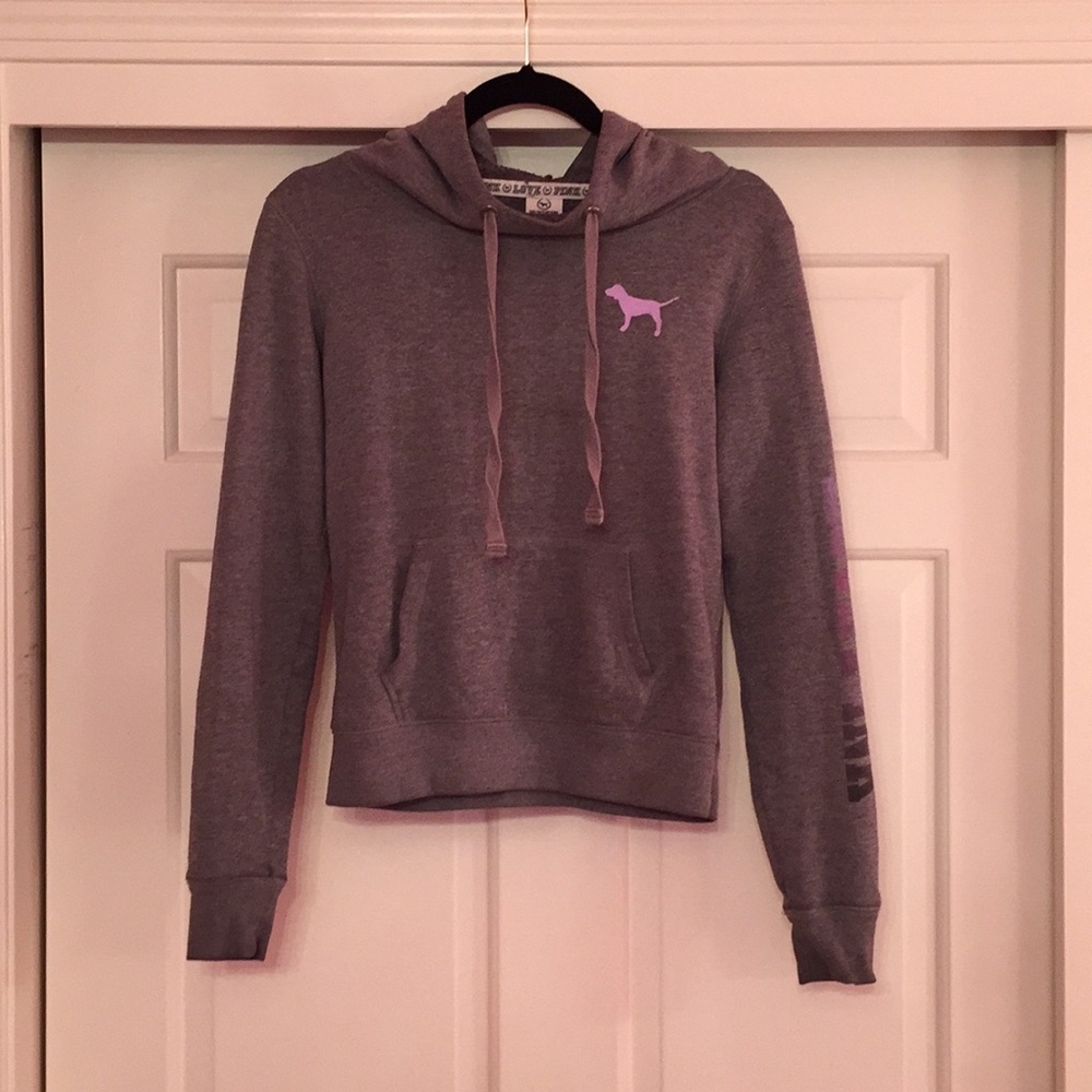 PINK VS hoodie w/ lavender logo